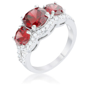 Garnet Classic Trio Ring