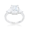 Classic Clear Rhodium Engagement Ring