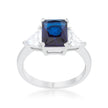 Classic Sapphire Sterling Silver Engagement Ring