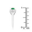 Liz 1.1ct Emerald CZ Rhodium Classic Ring