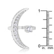 Luna .75ct CZ White Gold Rhodium Delicate Ring