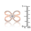 Joyce 0.4ct CZ Rose Gold Delicate Floral Wrap Ring