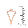 Joyce 0.4ct CZ Rose Gold Delicate Floral Wrap Ring