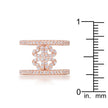 Lauren 0.4ct CZ Rose Gold Delicate Clover Wrap Ring