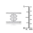 Lauren 0.4ct CZ Rhodium Delicate Clover Wrap Ring