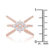 Mindy 0.8ct CZ Rose Gold Delicate Triple Wrap Ring