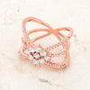 Mindy 0.8ct CZ Rose Gold Delicate Triple Wrap Ring