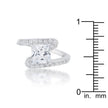 Caroline 2.3ct CZ Rhodium Statement Ring