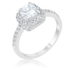 Serena 1.5ct Clear CZ Rhodium Art Deco Ring