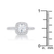 Serena 1.5ct Clear CZ Rhodium Art Deco Ring