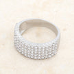 Gwen 1ct CZ Rhodium Wide Ring