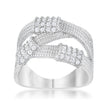 Peyton 0.36ct CZ Rhodium Wide Cable Statement Ring