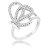 Bea 0.4ct CZ Rhodium Pave Butterfly Ring