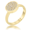 Krystal 0.2ct CZ 14k Gold Pave Circle Ring