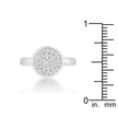 Krystal 0.2ct CZ Rhodium Pave Circle Ring