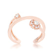 Krista 0.25ct CZ Rose Gold Abstract Wrap Ring