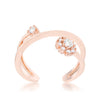 Krista 0.25ct CZ Rose Gold Abstract Wrap Ring