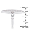 Bella 2.3ct CZ Rhodium Contemporary Cocktail Ring