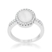 Patricia 0.3ct CZ White Cats Eye Rhodium Classic Ring