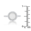 Patricia 0.3ct CZ White Cats Eye Rhodium Classic Ring