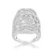 Rosa 1.25ct CZ Rhodium Filigree Cocktail Ring