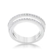 Lynn 0.25ct CZ Rhodium Twisted Trio Band Ring