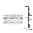 Lynn 0.25ct CZ Rhodium Twisted Trio Band Ring