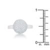 Brie 0.6ct CZ Rhodium Contemporary Sphere Ring