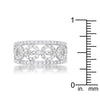 Rina 0.5ct CZ Rhodium Contemporary Band Ring