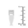 Rey 0.5ct CZ Rhodium Contemporary Band Ring