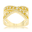 Sandy 0.37ct CZ 14k Gold Classic Criss Cross Ring