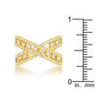 Sandy 0.37ct CZ 14k Gold Classic Criss Cross Ring