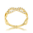 Mina 0.35ct CZ 18k Plated Gold Infinity Ring