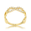 Mina 0.35ct CZ 18k Plated Gold Infinity Ring