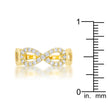 Mina 0.35ct CZ 18k Plated Gold Infinity Ring