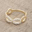 Mina 0.35ct CZ 18k Plated Gold Infinity Ring