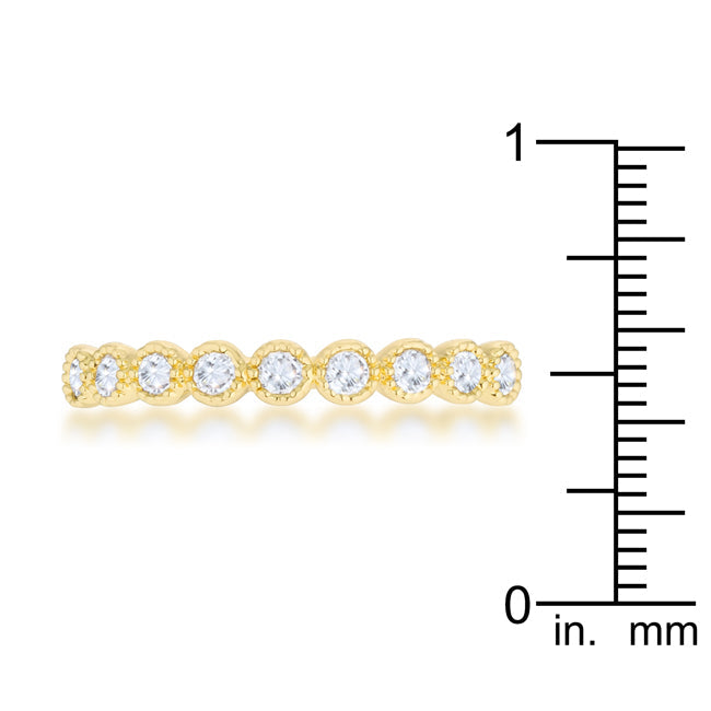 Bea 0.27ct CZ 14k Gold Delicate Band