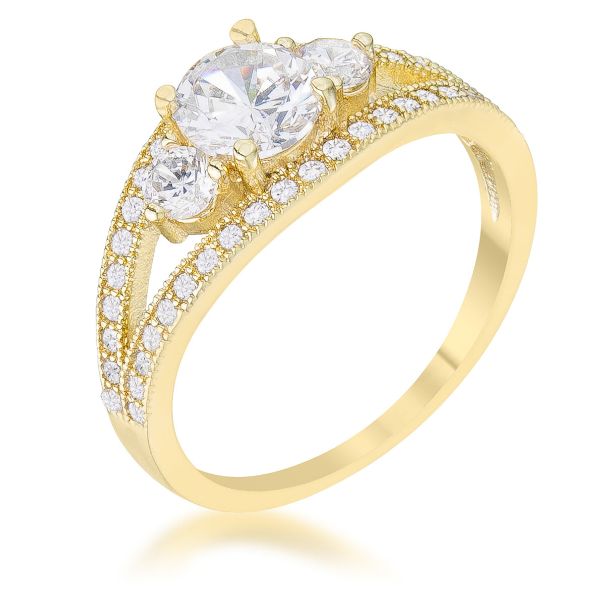 Genna 1.1ct CZ 14k Gold Delicate Classic Ring