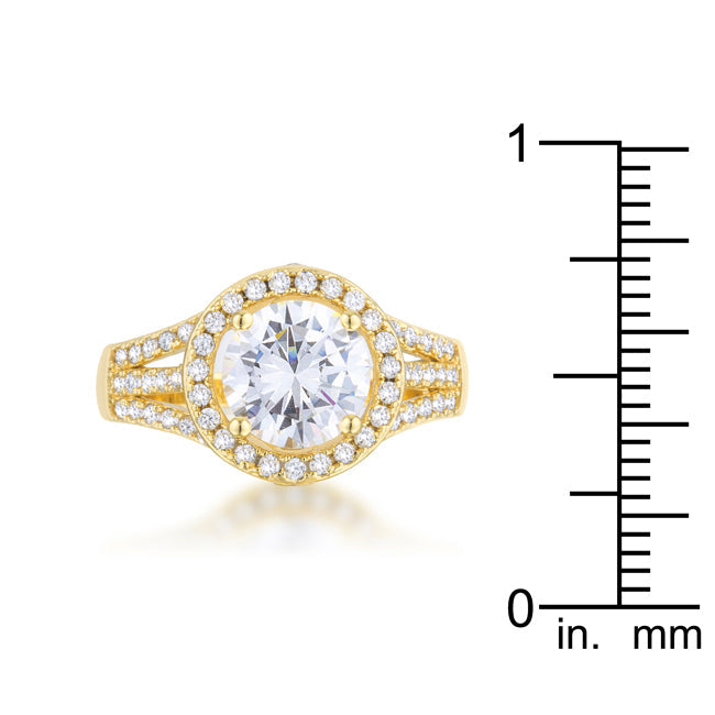 Marylin 2.5ct CZ 14k Gold Classic Ring