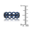 Brina 0.4ct Sapphire CZ Hematite Twist Ring