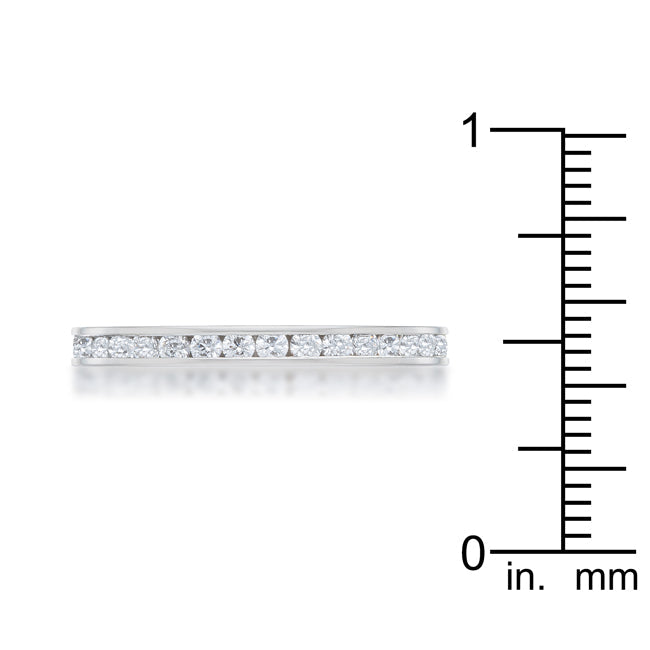 Teresa 0.5ct Clear CZ Stainless Steel Eternity Band