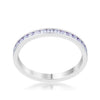 Teresa 0.5ct Light Lavender CZ Stainless Steel Eternity Band