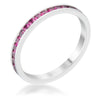 Teresa 0.5ct Garnet CZ Stainless Steel Eternity Band