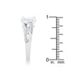 Justine 2ct CZ Rhodium Classic Oval Ring