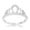 Madeline 0.2ct Rhodium Simple Crown Ring