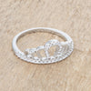 Madeline 0.2ct Rhodium Simple Crown Ring