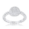 Stunning CZ Rhodium Ring