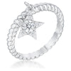 Cubic Zirconia Star Charm Fashion Ring