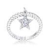 Cubic Zirconia Star Charm Fashion Ring