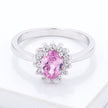 Pink Ice CZ Petite Oval Ring